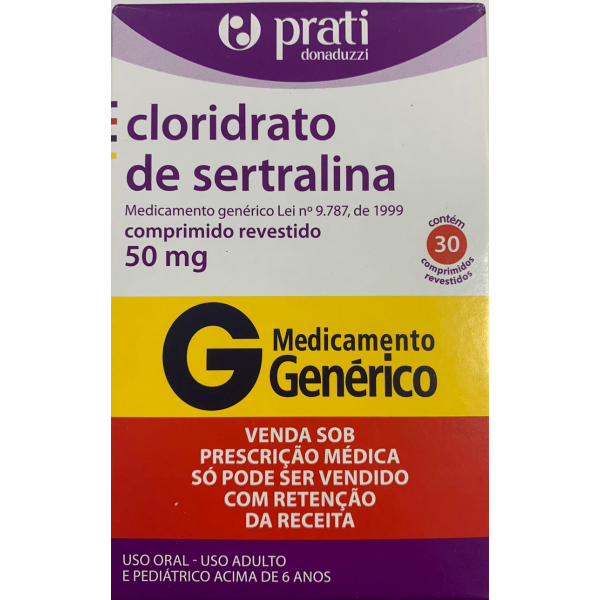 CLORIDRATO DE SERTRALINA 50MG 30 COMPRIMIDOS